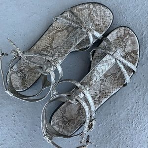 Circa Joan & David gladiator snakeskin sandals
